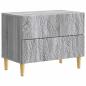 Preview: Nachttisch Grau Sonoma 62 x 34,5 x 48 cm Holzwerkstoff