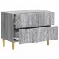 Preview: Nachttisch Grau Sonoma 62 x 34,5 x 48 cm Holzwerkstoff