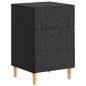 Preview: Nachttisch Schwarz 43 x 39,5 x 66,5 cm Holzwerkstoff