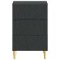 Preview: Nachttisch Schwarz 43 x 39,5 x 66,5 cm Holzwerkstoff
