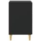 Preview: Nachttisch Schwarz 43 x 39,5 x 66,5 cm Holzwerkstoff