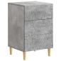 Preview: Nachttisch Betongrau 43 x 39,5 x 66,5 cm Holzwerkstoff