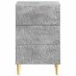Preview: Nachttisch Betongrau 43 x 39,5 x 66,5 cm Holzwerkstoff