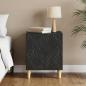 Preview: ARDEBO.de - Nachttisch Schwarz 43 x 34,5 x 50 cm Holzwerkstoff