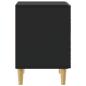 Preview: Nachttisch Schwarz 43 x 34,5 x 50 cm Holzwerkstoff