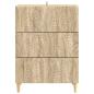 Preview: Schubladenschrank 66 x 34,5 x 90 cm Holzwerkstoff Sonoma-Eiche