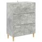 Preview: Schubladenschrank Betongrau 66 x 34,5 x 90 cm Holzwerkstoff