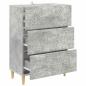 Preview: Schubladenschrank Betongrau 66 x 34,5 x 90 cm Holzwerkstoff