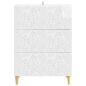 Preview: Schubladenschrank Hochglanz Weiß 66 x 34,5 x 90 cm