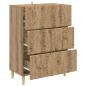 Preview: Schubladenschrank 66 x 34,5 x 90 cm Holzwerkstoff Artisan-Eiche