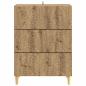 Preview: Schubladenschrank 66 x 34,5 x 90 cm Holzwerkstoff Artisan-Eiche