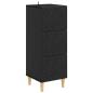 Preview: Schubladenschrank 33 x 34,5 x 90 cm Holzwerkstoff Schwarz