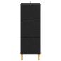 Preview: Schubladenschrank 33 x 34,5 x 90 cm Holzwerkstoff Schwarz