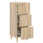 Preview: Schubladenschrank 33 x 34,5 x 90 cm Holzwerkstoff Sonoma-Eiche