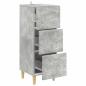 Preview: Schubladenschrank 33 x 34,5 x 90 cm Holzwerkstoff Betongrau