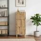 Preview: ARDEBO.de - Schubladenschrank 33 x 34,5 x 90 cm Holzwerkstoff Artisan-Eiche