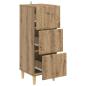 Preview: Schubladenschrank 33 x 34,5 x 90 cm Holzwerkstoff Artisan-Eiche