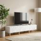 Preview: ARDEBO.de - TV-Schränk 147 x 34,5 x 30 cm Weiß Holzwerkstoff