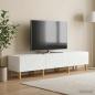 Preview: ARDEBO.de - TV-Schränk 147 x 34,5 x 30 cm Hochglanz Weiß Holzwerkstoff