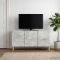 Preview: ARDEBO.de - TV-Schränk 99 x 34,5 x 50 cm Betongrau Holzwerkstoff