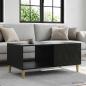 Preview: ARDEBO.de - Couchtisch Schwarz 90 x 50 x 40 cm Holzwerkstoff