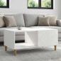 Preview: ARDEBO.de - Couchtisch Hochglanz Weiß 90 x 50 x 40 cm Holzwerkstoff