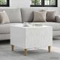 Preview: ARDEBO.de - Couchtisch Hochglanz Wei? 50 x 49 x 40 cm Holzwerkstoff