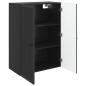 Preview: Wandschrank Schwarz 66 x 34,5 x 90 cm Holzwerkstoff