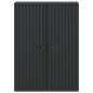 Preview: Wandschrank Schwarz 66 x 34,5 x 90 cm Holzwerkstoff