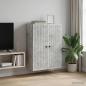 Preview: ARDEBO.de - Wandschrank Betongrau 66 x 34,5 x 90 cm Holzwerkstoff