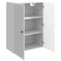 Preview: Wandschrank Hochglanz Wei? 66 x 34,5 x 90 cm Holzwerkstoff