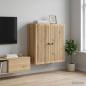 Preview: ARDEBO.de - Wandschrank 59 x 31 x 60 cm Holzwerkstoff Artisan-Eiche