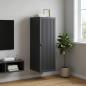 Preview: ARDEBO.de - Wandschrank Schwarz 33 x 34,5 x 90 cm Holzwerkstoff