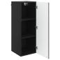 Preview: Wandschrank Schwarz 33 x 34,5 x 90 cm Holzwerkstoff