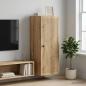 Preview: ARDEBO.de - Wandschrank 33 x 34,5 x 90 cm Holzwerkstoff Artisan-Eiche