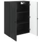 Preview: Wandschrank Schwarz 66 x 34,5 x 90 cm Holzwerkstoff