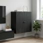 Preview: ARDEBO.de - Wandschrank Schwarz 59 x 31 x 60 cm Holzwerkstoff
