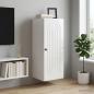 Preview: ARDEBO.de - Wandschrank 33 x 34,5 x 90 cm Holzwerkstoff Hochglanz-Wei?