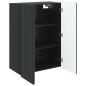 Preview: Wandschrank Schwarz 66 x 34,5 x 92 cm Holzwerkstoff