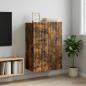 Preview: ARDEBO.de - Wandschrank Geräucherte Eiche 66 x 34,5 x 92 cm Holzwerkstoff