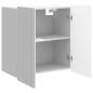 Preview: Wandschrank Hochglanz Weiß 59 x 31 x 64 cm Holzwerkstoff
