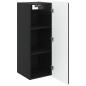 Preview: Wandschrank Schwarz 33 x 34,5 x 94 cm Holzwerkstoff