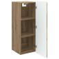 Preview: Wandschrank 33 x 34,5 x 93,5 cm Holzwerkstoff Artisan-Eiche
