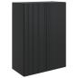 Preview: Wandschrank 66 x 34,5 x 90 cm Holzwerkstoff Schwarz