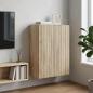 Preview: ARDEBO.de - Wandschrank 66 x 34,5 x 90 cm Holzwerkstoff Sonoma-Eiche