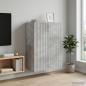 Preview: ARDEBO.de - Wandschrank 66 x 34,5 x 90 cm Holzwerkstoff Betongrau