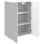Preview: Wandschrank 66 x 34,5 x 90 cm Holzwerkstoff Hochglanz Weiß