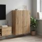 Preview: ARDEBO.de - Wandschrank 66 x 34,5 x 90 cm Holzwerkstoff Artisan-Eiche
