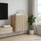 Preview: ARDEBO.de - Wandschrank 59 x 31 x 60 cm Holzwerkstoff Sonoma-Eiche