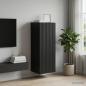 Preview: ARDEBO.de - Wandschrank 33 x 34,5 x 90 cm Holzwerkstoff Schwarz